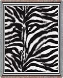 Zebra Skin Throw - 70 x 53 Blanket/Throw