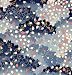 Yuzen Chiyogami- Blue with Pink & White Flower Petals 26x19 Inch Sheet