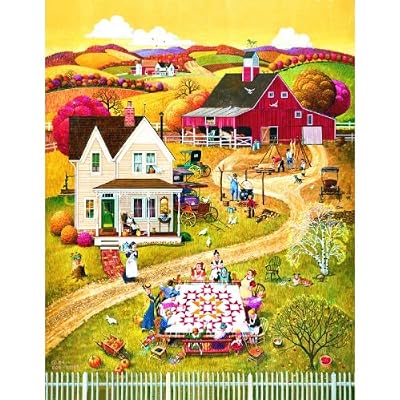 The Quilting Bee 1000+pc Jigsaw Puzzle by Bob Pettes
