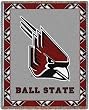 Ball State Univ Cardinal Head - 69 x 48 Blanket/Throw - Ball State Cardinals