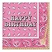 Creative Converting 317380 16 Count Paper Lunch Napkins, Happy Birthday, Pink Bandana Cowgirl