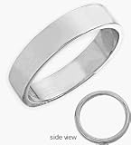 Platinum 3mm Flat Comfort Fit High Polish Wedding Ring - 10