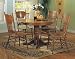 5PCS Country Solid Oak Nostalgia Round Dining Table & 4 Chairs Set