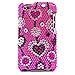 Thin Diamond Rhinestone Protective Case for Apple iPod Touch 4th Generation - 8GB,16GB and 32GB - Pink Love River