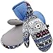 ANDORRA Women's Bohemian Waterproof Thinsulate Snow Mittens