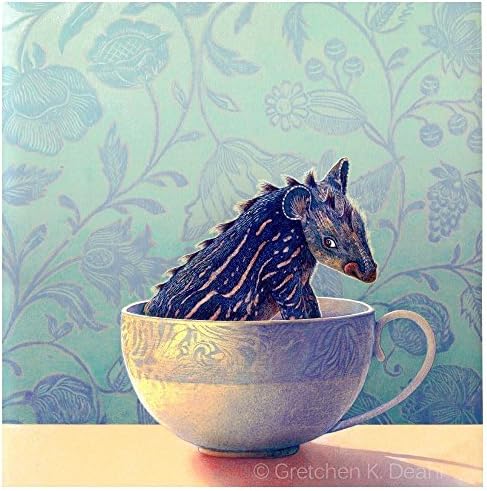 Monster Art Cute Monster Little Monster Cute Little Monster Fine Art Giclee Print (Monster in a Teacup)