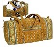 Maggi B French Country Desert Sand Quilted Cotton Gym Tote