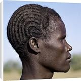 Canvas Prints of A young Turkana man with a braided hairstyle from AWL Discover Images