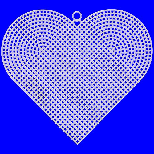 6" Plastic Canvas Heart 20Pack QuickShape® 7 Count Mesh, Clear