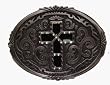 Mens PEWTERTONE WITH CROSS Punk Rock Metal Belt Buckle