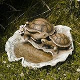 'St. Joseph Studio 14 W Turtle On Leaf Birdbath Outdoor Garden Figure