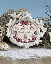Pack of 6 Beach Inspired "Coral" Pillar Candle Holders