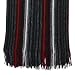 100% Acrylic Men's Colorful Stripes Tassel Ends Knitted Long Scarf - Red Image #5