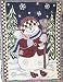 Smiling Winter Snowman Christmas Afghan Throw Blanket