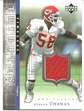 Derrick Thomas 2001 Upper Deck Legends Timeless Tributes Jersey Card #TTDT Kansas City Chiefs
