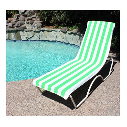 J & M Home Fashions Lounge Chair Beach Towel with Fitted Pocket, 26