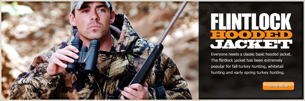 Hunter Wearing Flintlock Hooded Jacket