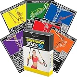 Suspension Exercise Cards by Stack 52. For TRX, Woss, and Ritfit Trainer Straps. Suspended Bodyweight Resistance Workout Game. Video Instructions Included. Fun at Home Fitness Training Program.