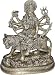 Antique Figurine Goddess Durga Metal Sculpture 7.5 x 4.5 x 9.5 inches
