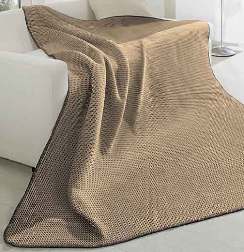 Bocasa by biederlackborbo 65441 Wohn- und Schlafdecke Exquisite Cotton Trend Tweed camel ca. 150 x 200 cm