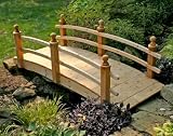 10' Red Cedar Camelot Double Rail Garden Bridge