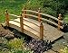 10' Red Cedar Camelot Double Rail Garden Bridge
