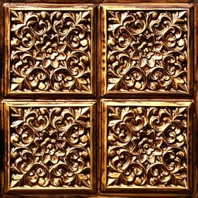 Ceiling Tile Antique Gold PVC 109