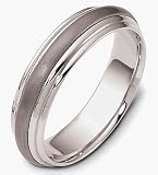 Titanium and Platinum 5.5mm Wedding Band Ring