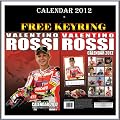 VALENTINO ROSSI A3 Calendrier 2012 - Calendar - Kalender + VALENTINO ROSSI PORTE-CL�S
