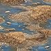Sundance Blue Water with Brown Islands Cotton Fabric Quilting Treasures
