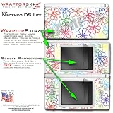 Nintendo DS Lite Kearas Flowers on White WraptorSkinz Skin Kit by TuneTattooz TM