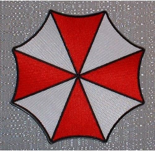 RESIDENT EVIL Small Sz UMBRELLA Corporation Logo Iron On Patches 3"