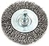 Forney 72735 Wire Wheel Brush, Coarse Crimped with 1/4-Inch Hex Shank, 3-Inch-by-.012-Inch