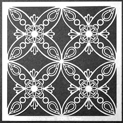 6"x6" Ornamental Petals Stencil by Gwen Lafleur