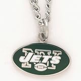 New York Jets Chain Necklace with NFL Team Logo Pendant