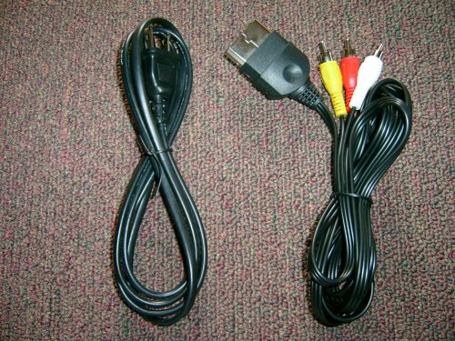 Xbox AV Cables + AC Power Supply Adapter Cord Set NEW