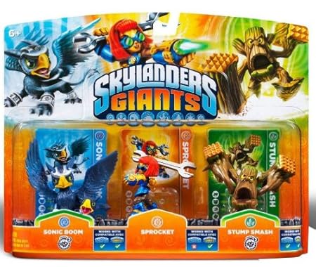 Figurine Skylanders : Giants - Spocket + SonicBoom + StumpSmash