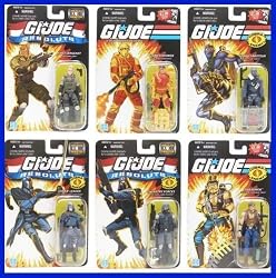 GI JOE 25TH ANNIVERSARY RESOLUTE WAVE 13 (SET OF 6): TORCH, BLOWTORCH, DUKE, COBRA COMMANDER, COBRA TROOPER, FIREFLY