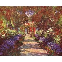 Claude Monet - Eine Allee In Giverny, Gartenweg,1902 Poster Kunstdruck (50 x 40cm)