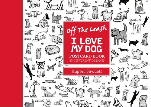 off the leash i love my dog postcard book 20 different designs