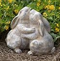 Love Bunnies Resin Garden Statuary