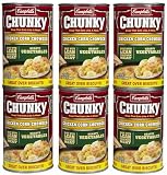 Campbell's Chunky Chicken Corn Chowder, Ez Open, 18.8 oz, 3 ct (Quantity of 3)