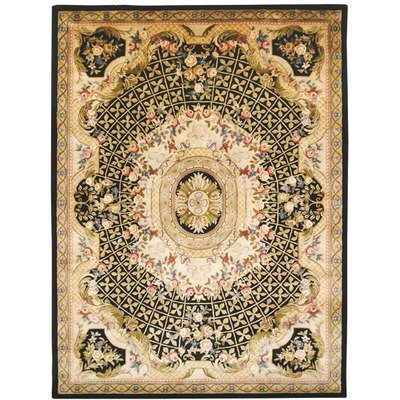 Safavieh Classics Collection CL304A Handmade Black and Gold Wool Area Runner, 2-Feet 3-Inch by 10-Feet