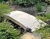 10' Red Cedar Cresent Moon Plank Garden Bridge