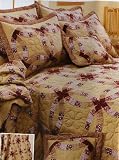 Rustic ring Handmade Quilt Queen Ensemble 5 Pcs set