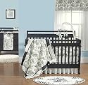 Waverly Black Toile 4 Piece Baby Crib Bedding Set by Crown Crafts