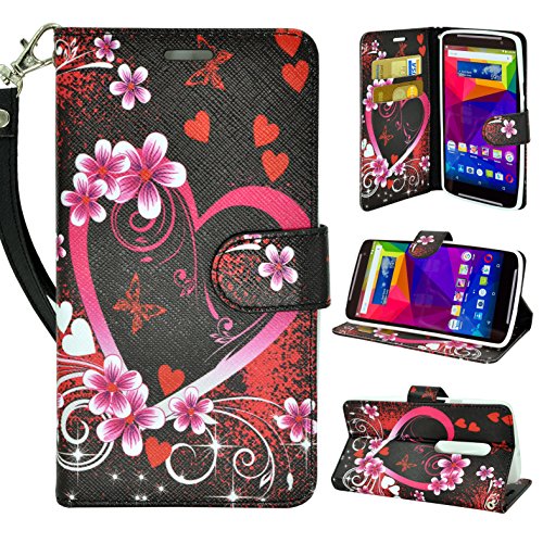 Droid Maxx 2 Case, Customerfirst Droid Maxx 2 Wallet Case, Luxury PU Leather Case Flip Cover Built-in Card Slots & Stand For Motorola Moto Droid Maxx 2 (Pink Butterfly)