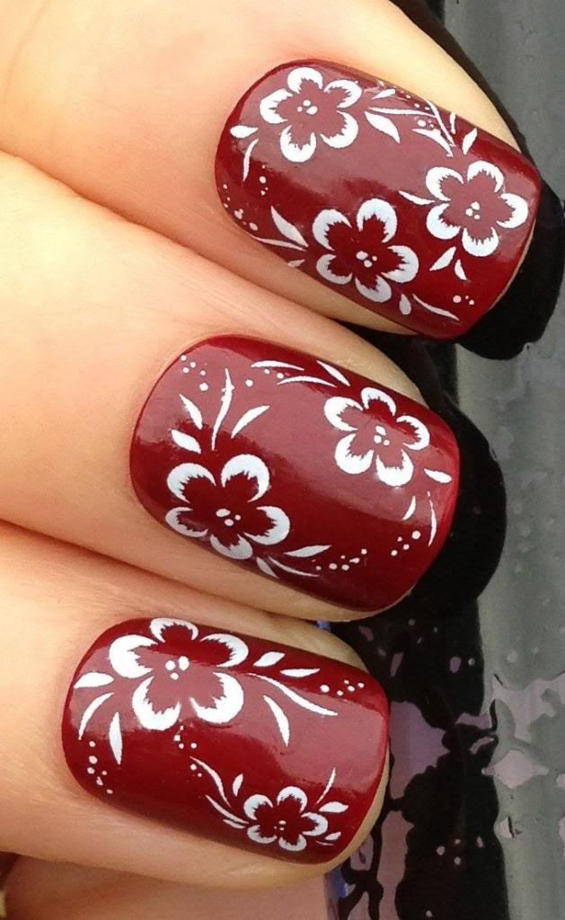 hibiscus nail art transfer decals are only $1.98 shipped from Amazon ...