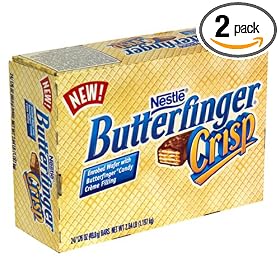Nestle Butterfinger Crisp Single, Candy Bars (Pack of 48)