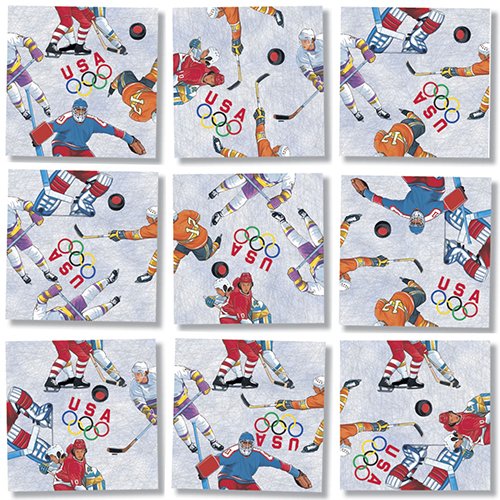 B. Dazzle -Hockey -9 Piece Scramble Square Puzzle - Challenging Brain Teaser for Children & Adults-Boosts Cognition and Problem Solving